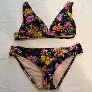 Floral Padded Kona Sol Bikini with Medium or Moderate Coverage Size Large